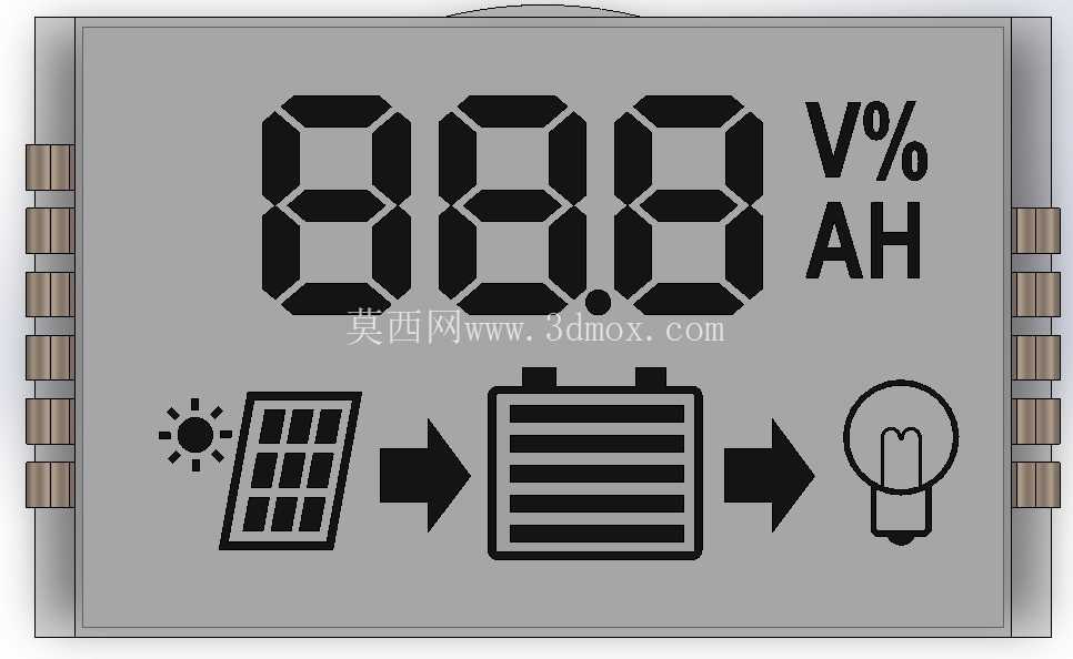 ��ʾ LCD 40.6 x 24.8mm�� 6 5p�� DP=2.54mm