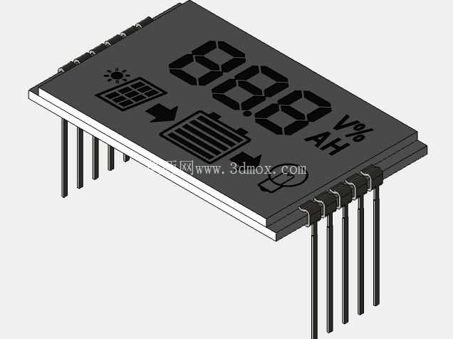 显示 LCD 40.6 x 24.8mm; 6 5p; DP=2.54mm