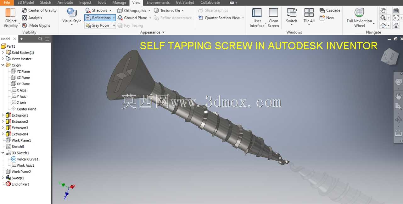 自动敲击螺钉设计在Autodesk Inventor || Autodesk发明家教程|| 发明人教程