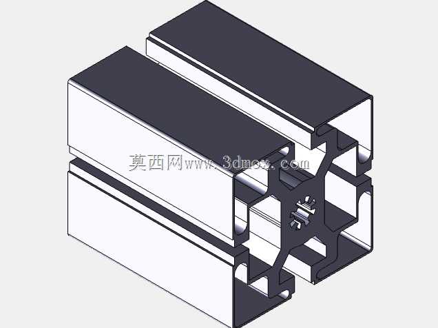 铝型材 20x20 mm – 槽 6 mm | CATIA 3D模型
