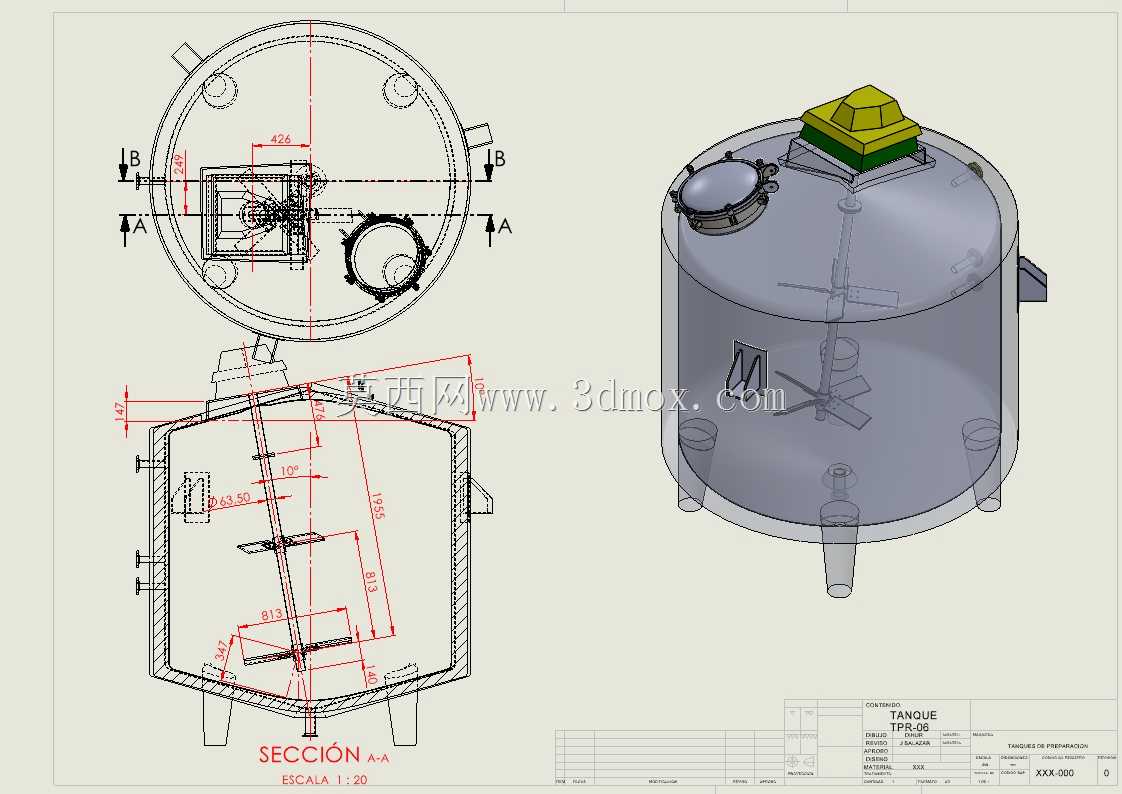 Indrustial Tank Manhole工业坦克 - Tanque Industrial Con Boca de Visita manhole
