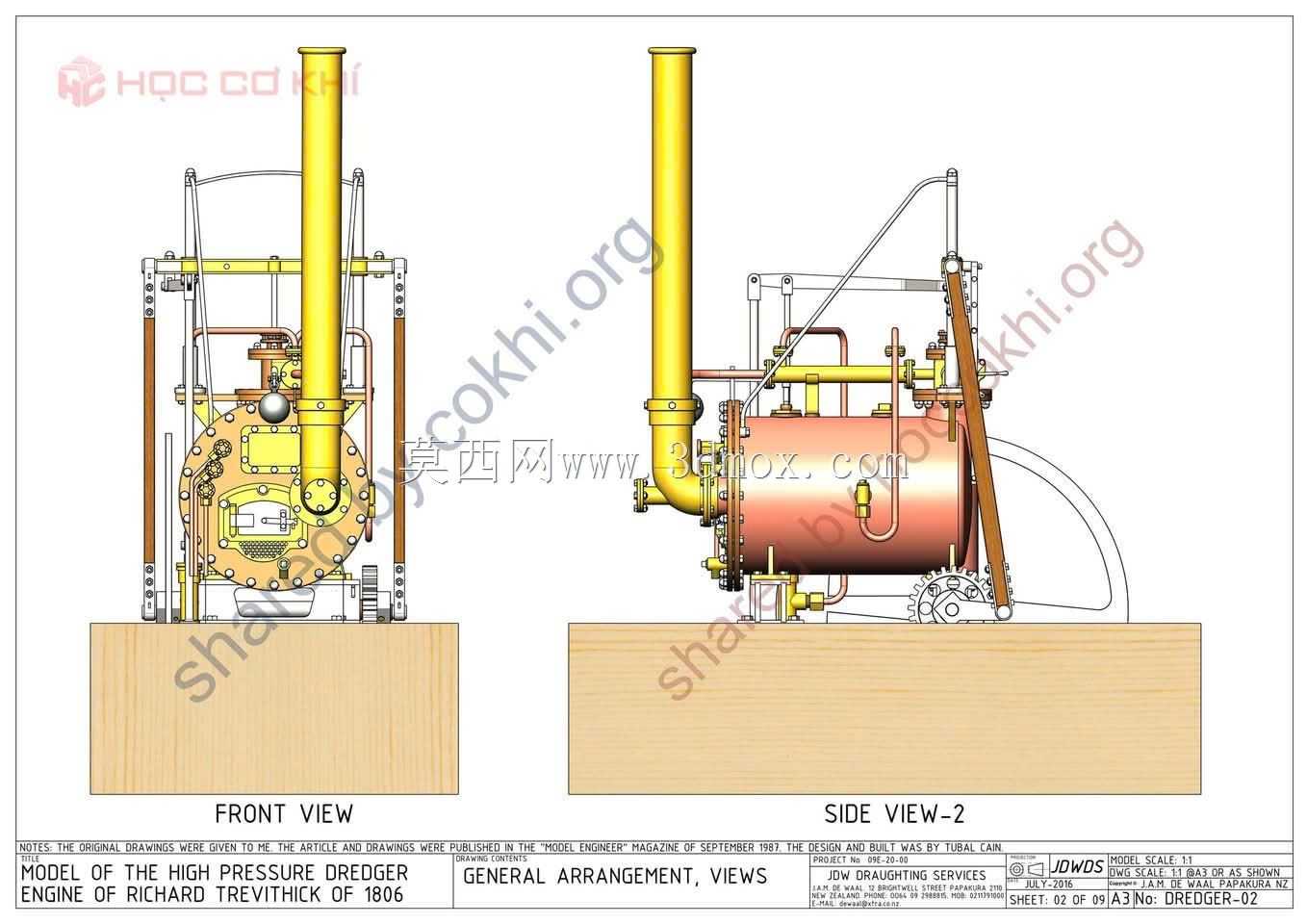 1806年Richard Trevithick高压挖掘机的模型