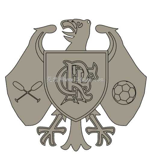 纹章足球钥匙扣-Flamengo