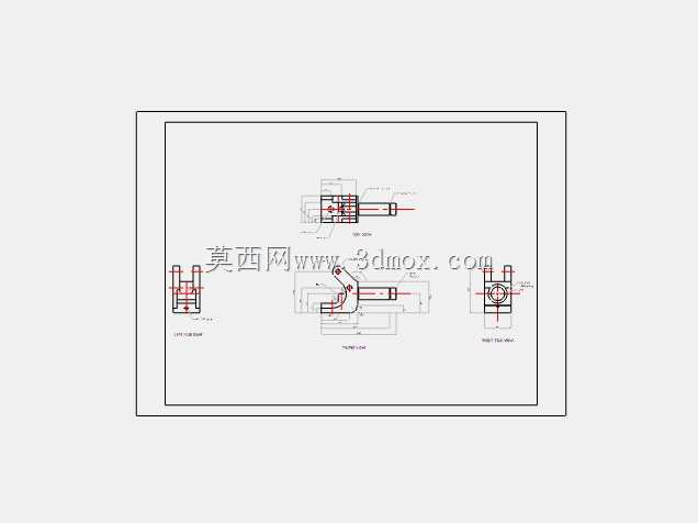 连杆 – 2D CAD 绘图