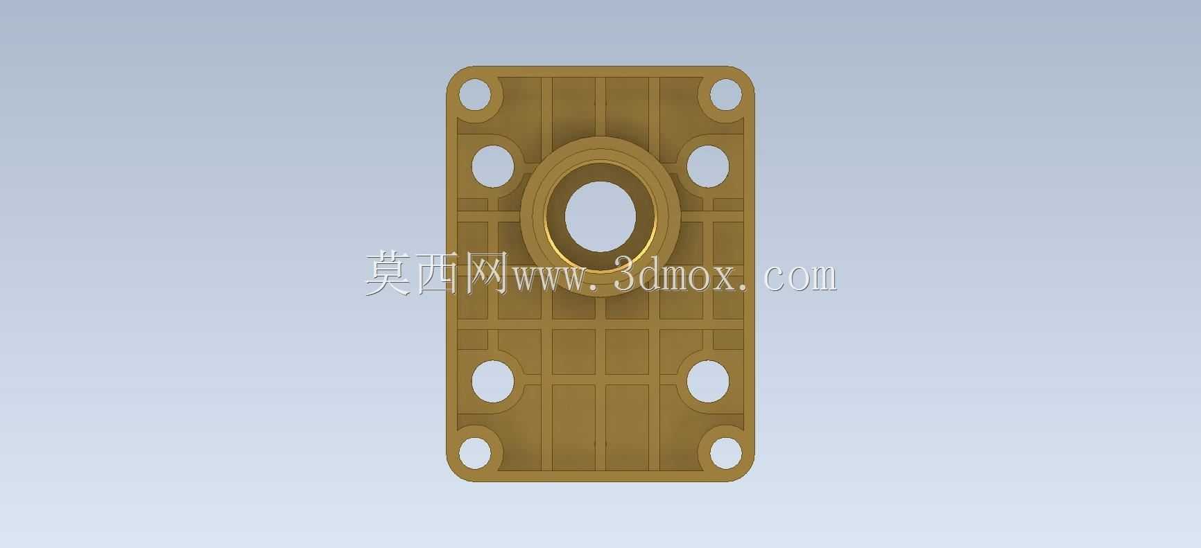 3D CAD基本练习/前泵盖/Tapa Delantera de Bomba/Autodesk Inventor Pro