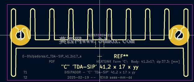 heatsink -disipador; tda的sip; 41.2 x 17.0 x 50.0mm