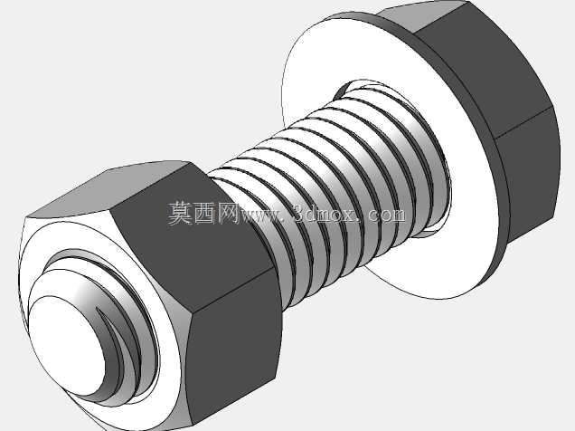 Cad库:ASME B18.2螺栓\u0026六角螺母