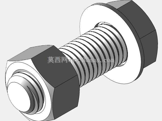 Cad库:ASME B18.2螺栓\u0026六角螺母