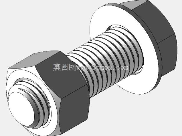 Cad库:ASME B18.2螺栓\u0026六角螺母