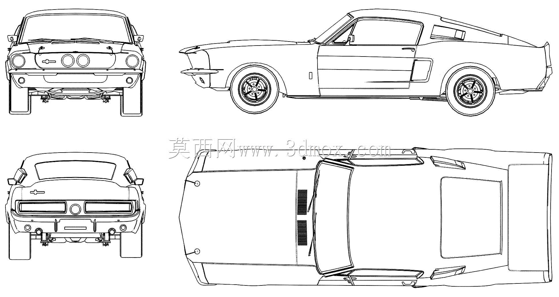 福特野马gt 500谢尔比1967
