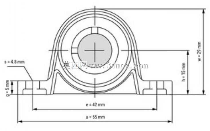 KP08 SUPPORT PILLOW BLOCK轴承,适用于3D打印机和CNC的T8导螺杆
