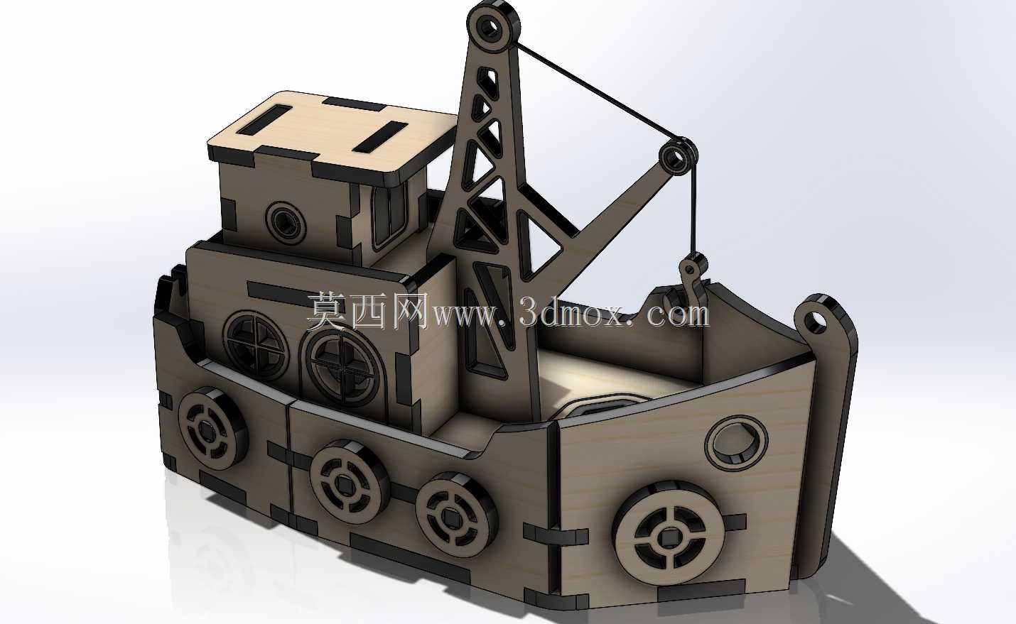 激光切割木船模型