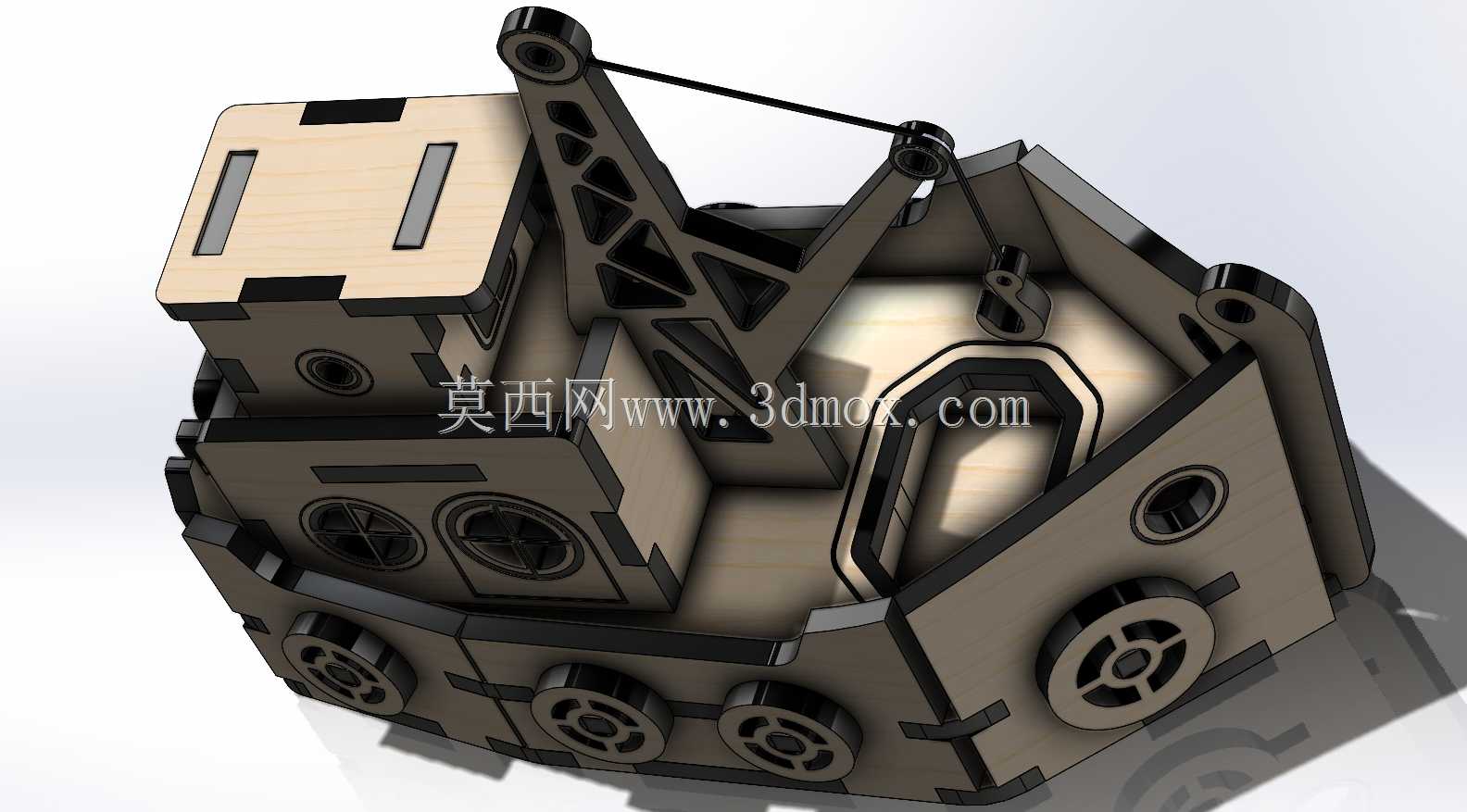 激光切割木船模型