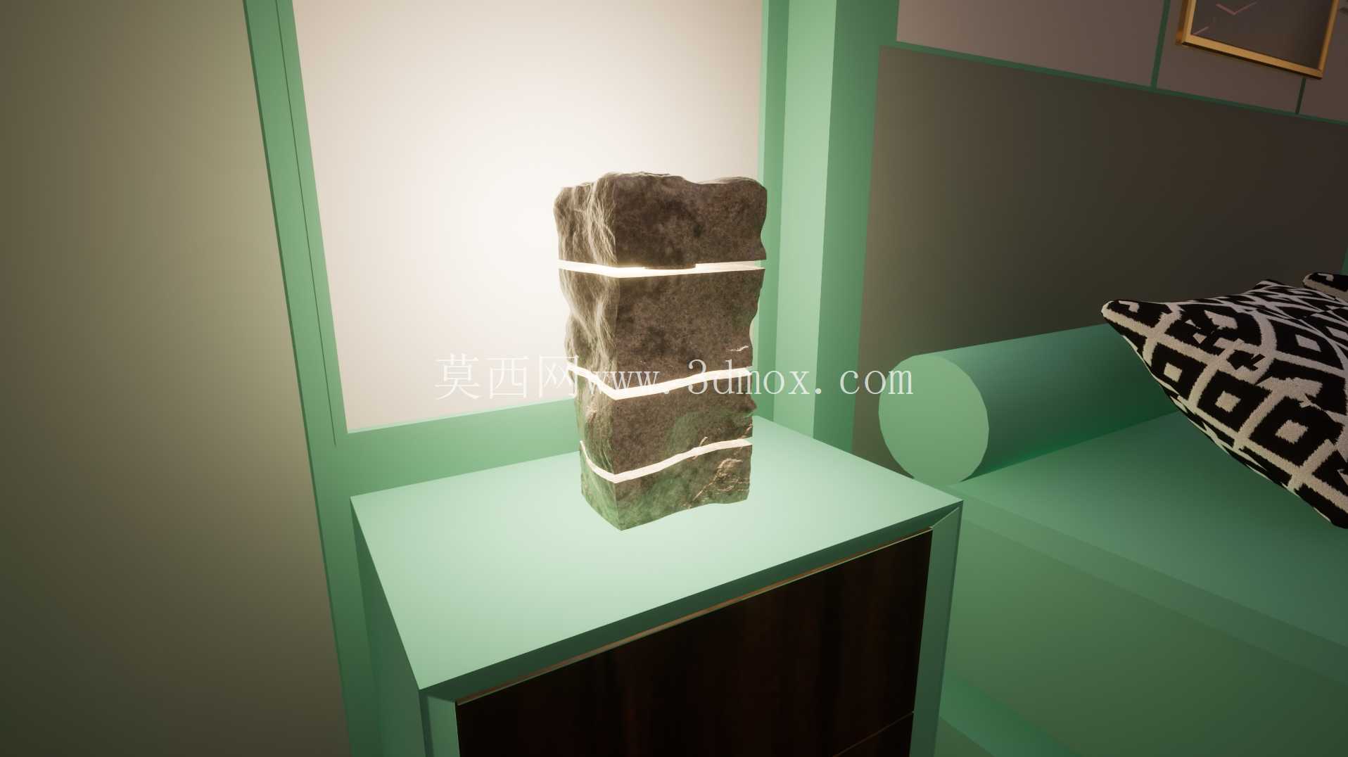 白色岩灯