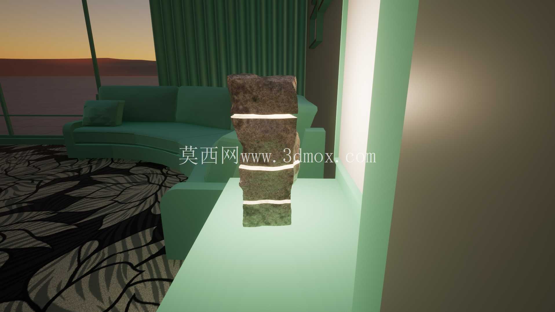 白色岩灯