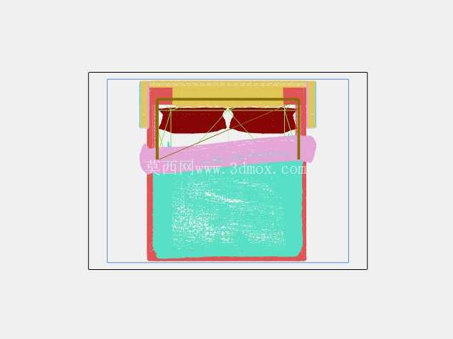 MODENESE 3D 模型的现代床