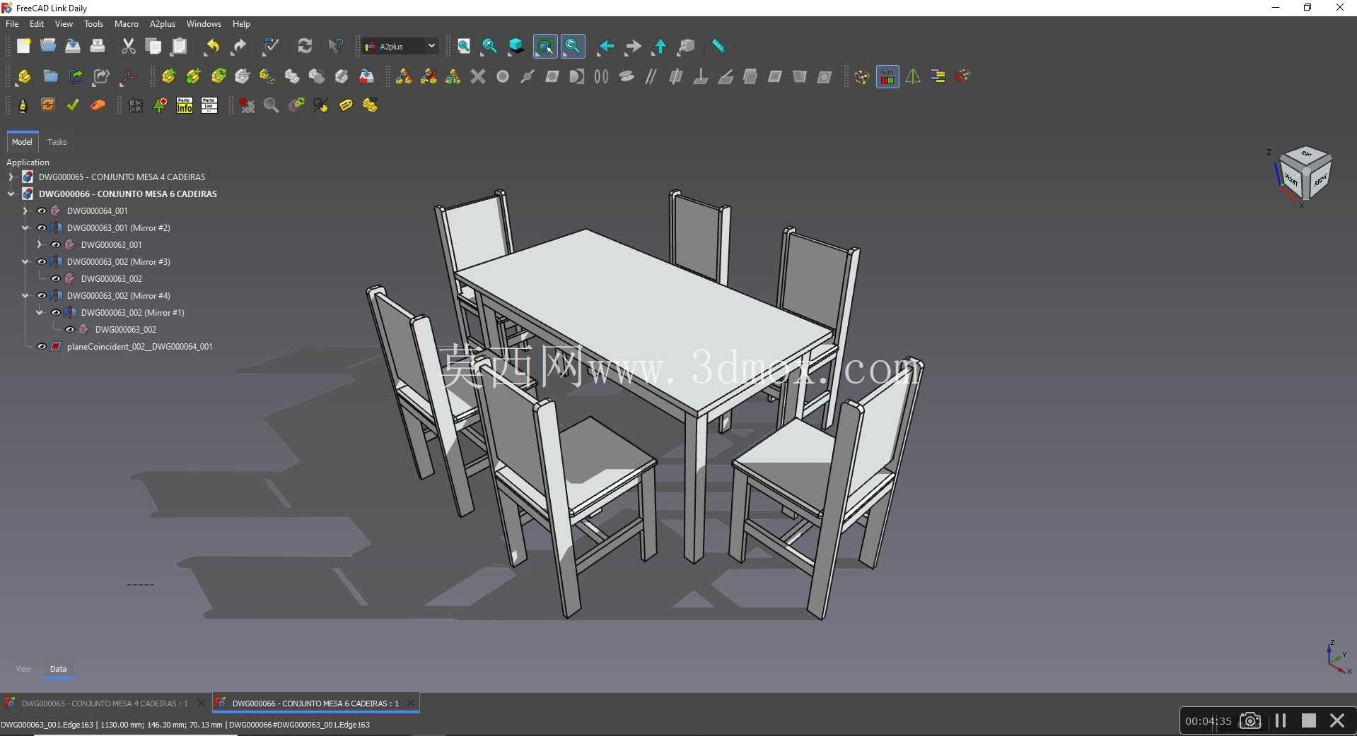 DWG000066 - CONJUNTO MESA 6 CADEIRAS