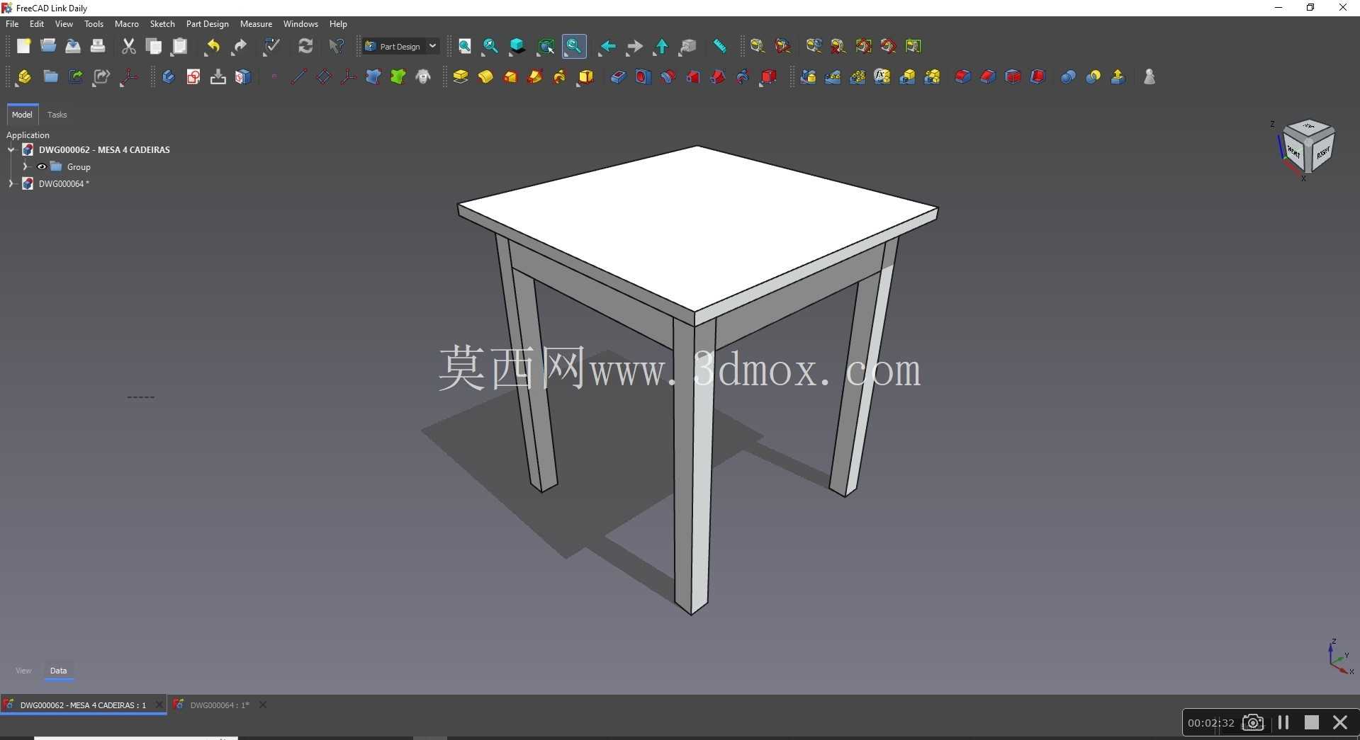 DWG000062 - MESA 4 CADEIRAS