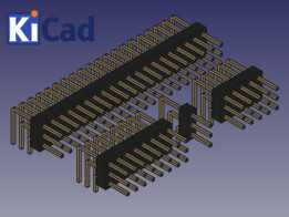 ����KiCAD��2.54mm����ͷ����ֱ��