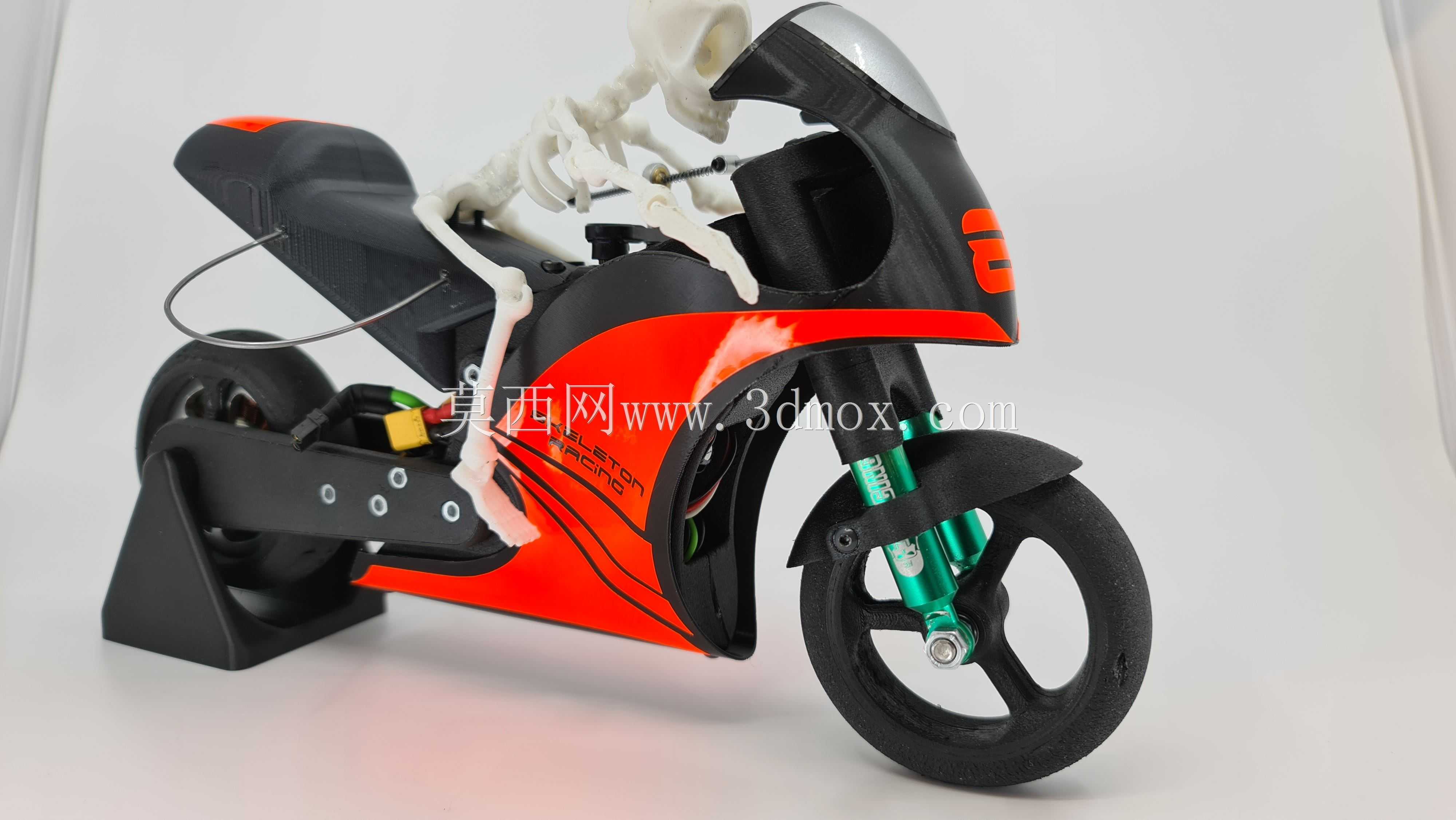 RC 3D打印超级自行车,RC MotoGp风格的抓地自行车