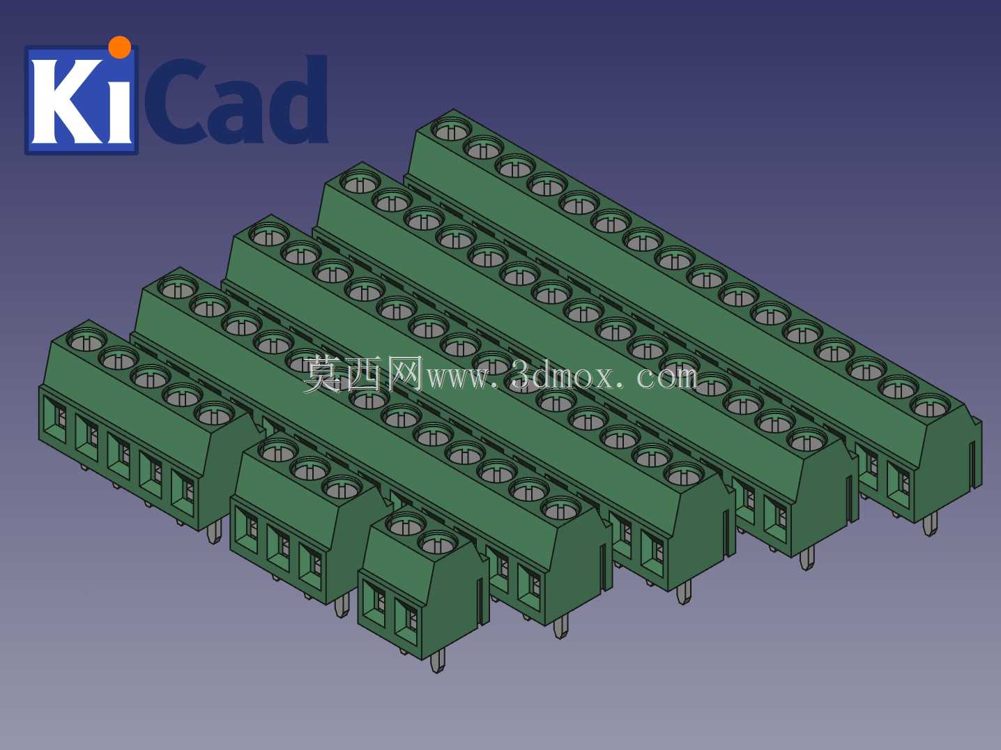 KiCAD的PCB接线板DEG381-3.5