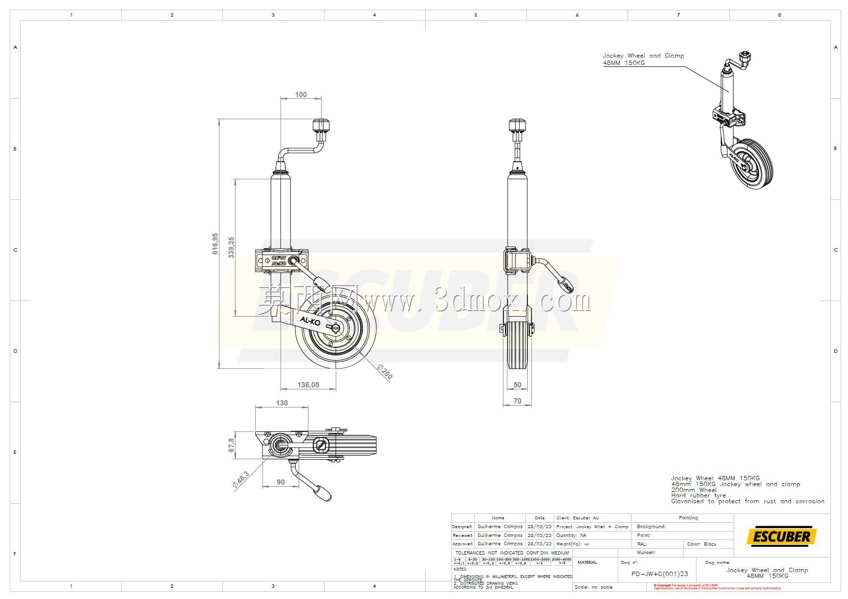�����ֺͼо�48MM 150KG-ALKO