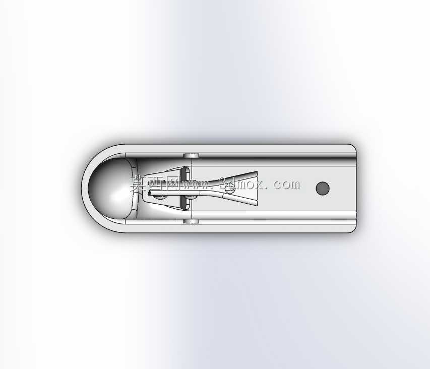槽舌拖车连接器触发器闩锁-锌-2个球形螺栓连接-3.500磅