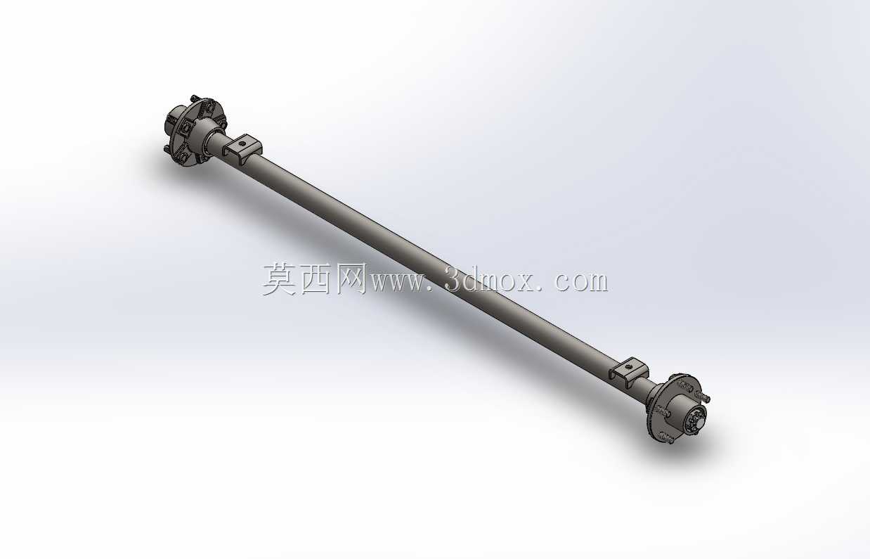 带惰轮轴的拖车轮轴-5对4-1/2螺栓模式-1300mm长-2000磅/900公斤