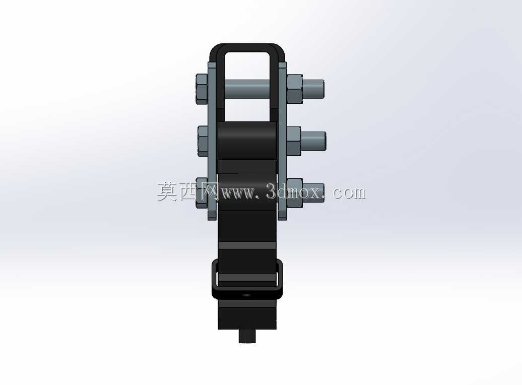 适用于2000 lb拖车车轴的4片双孔弹簧-26“长