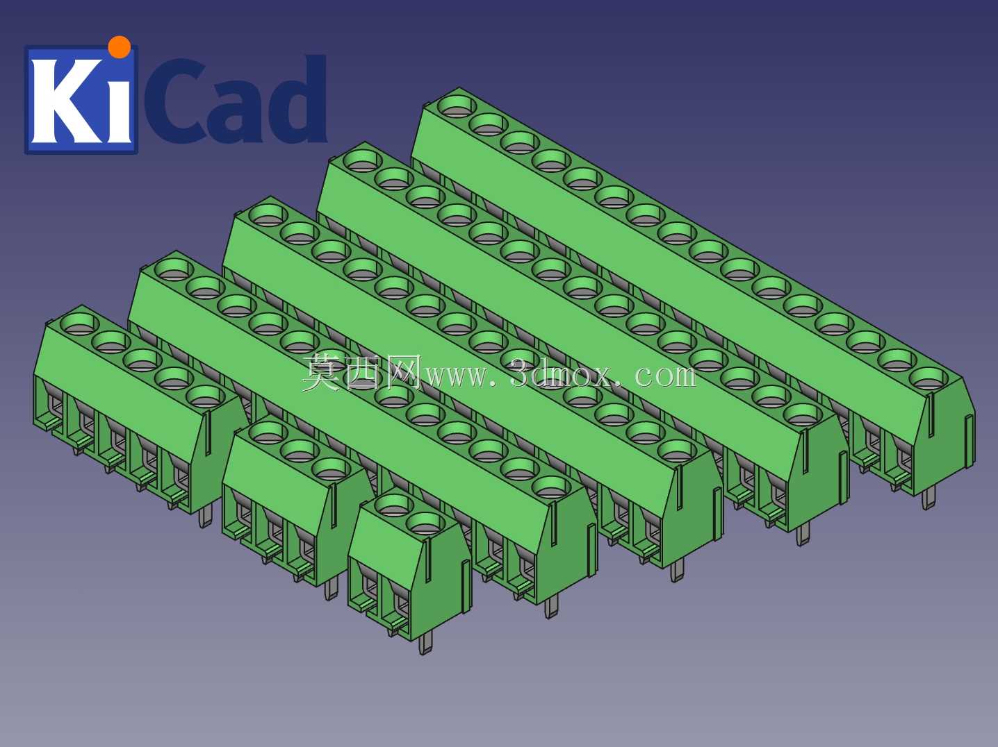 KiCAD的PCB接线板间距3.5mm