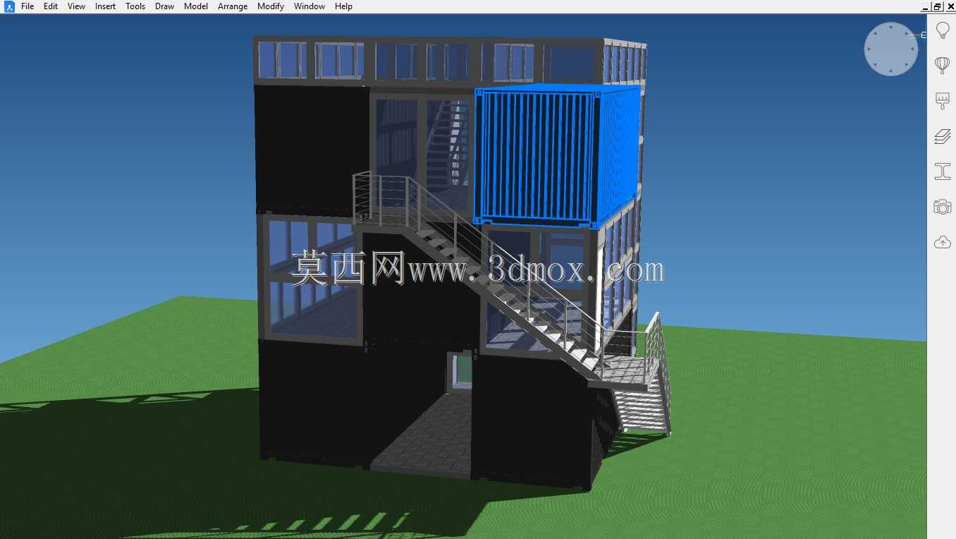 建筑设计有5个集装箱-20英尺(允许拆卸)