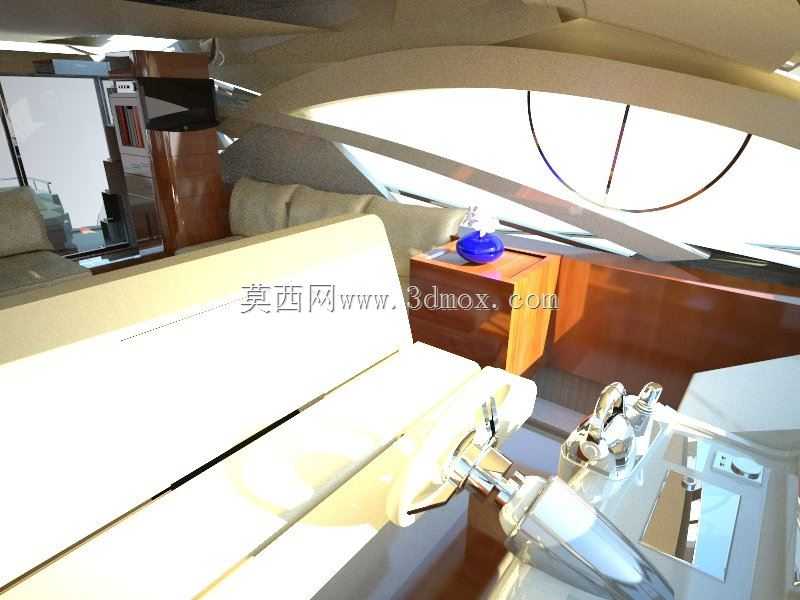55英尺飞桥摩托游艇概念3D Rhino