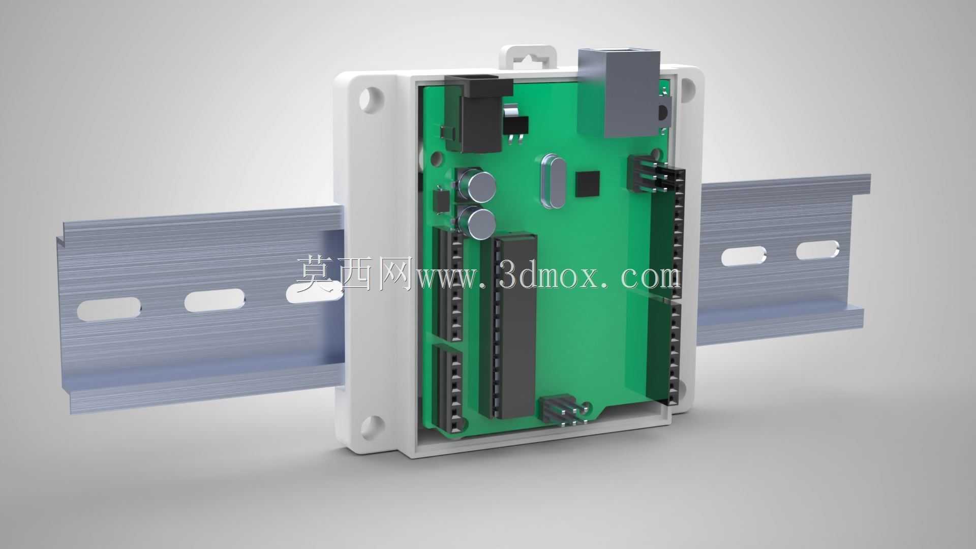 Arduino UNO导轨安装外壳