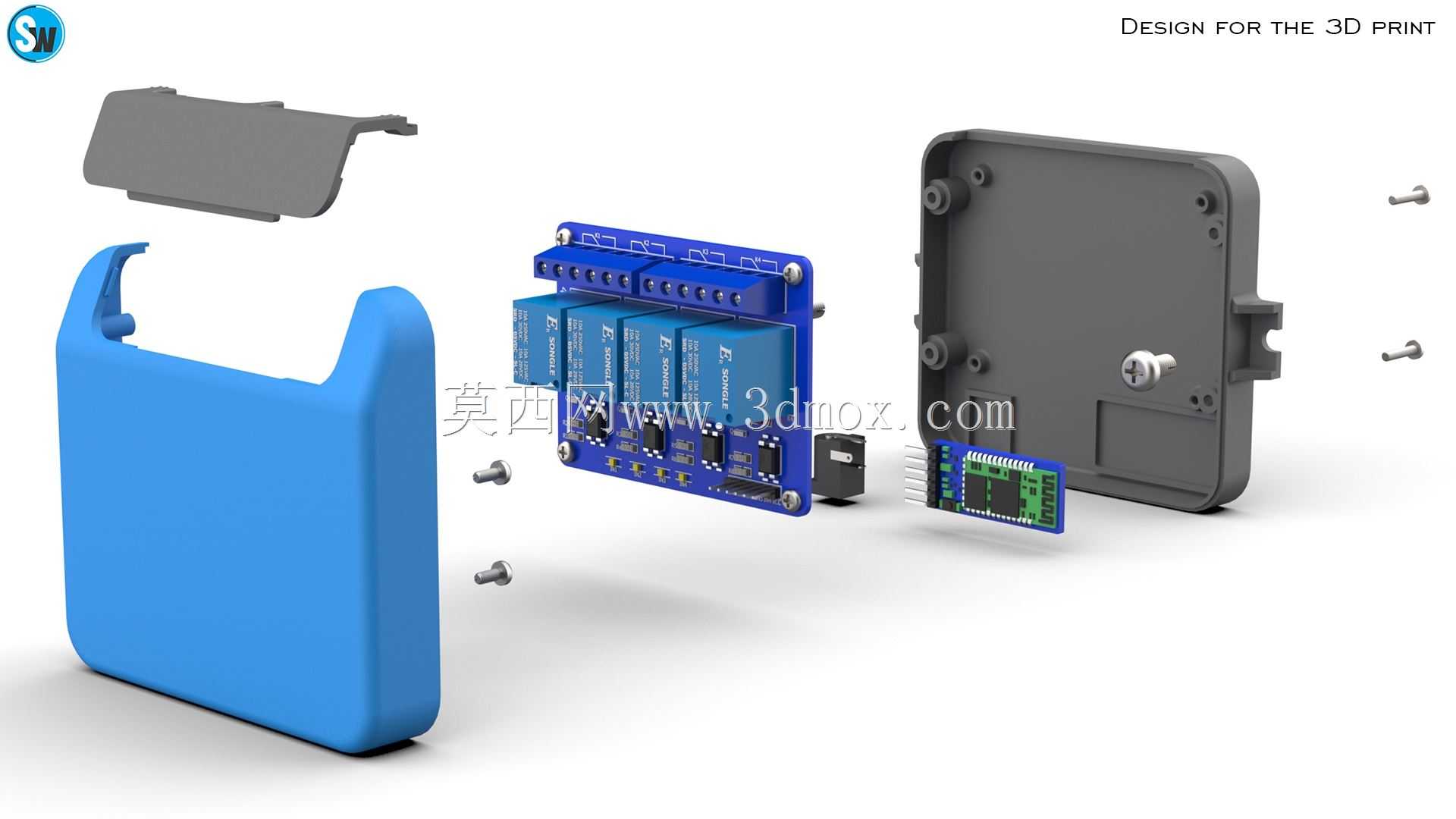 ESP32项目家庭自动化系统Google+Alexa+蓝牙和红外|外壳设计。