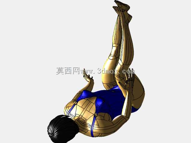 腿朝上躺着