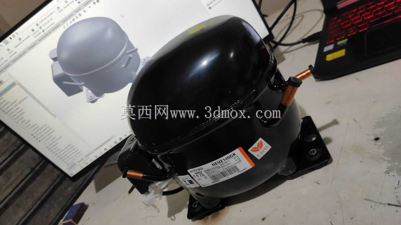 压缩机Embraco NEU2140GK 1/2hp 220v R404a