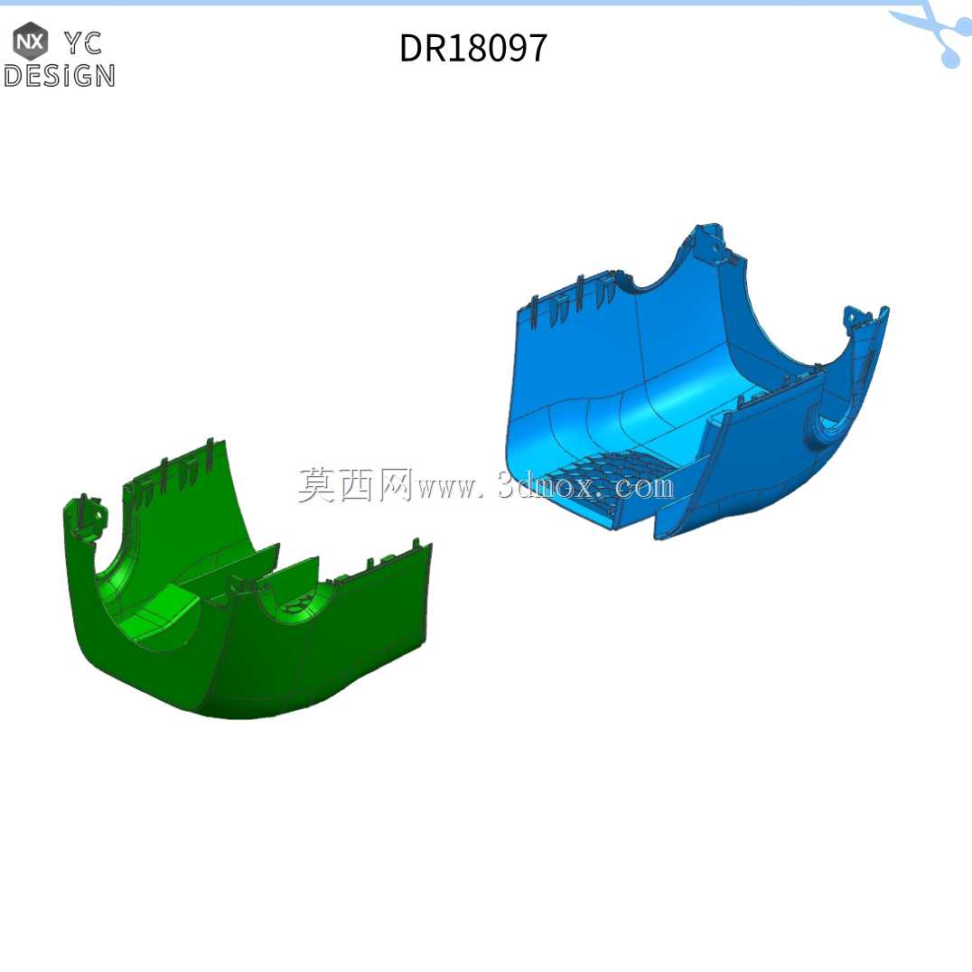 【注塑】汽车内饰产品模具设计方案,滑块+斜顶DR18097