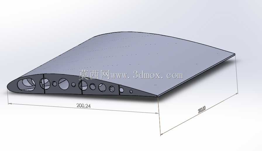 机翼剖面NACA4412,用于LW PLA 3D打印