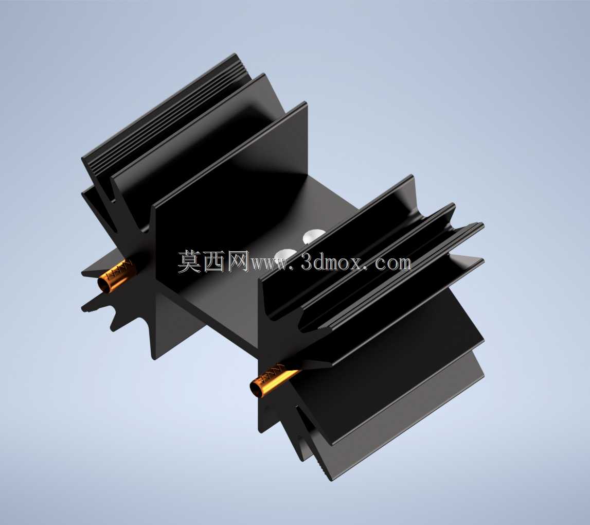 Fischer Elektronik黑色散热器SK129-38,1-STS-220、TO 220、SOT 32、TO 3 P、STS