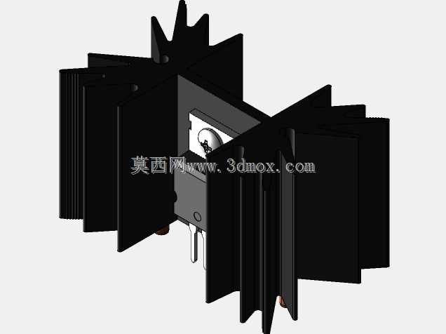 Fischer Elektronik黑色散热器SK129-38,1-STS-220、TO 220、SOT 32、TO 3 P、STS