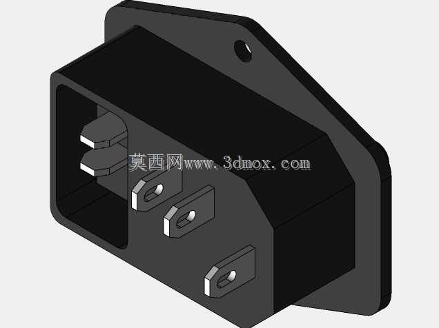 带开关和保险丝座的交流电源连接器