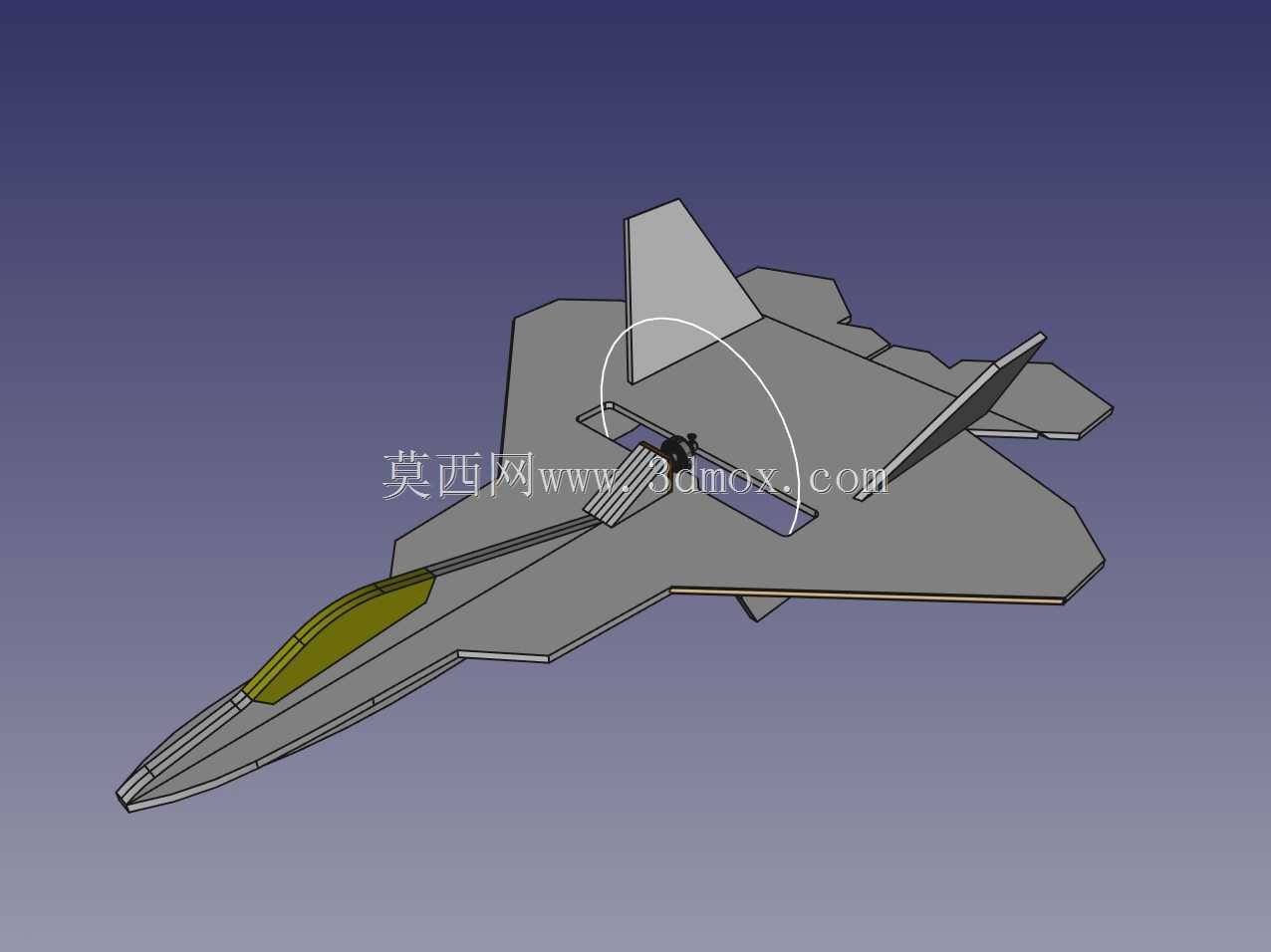 F22v2钢筋混凝土模型平面,由6mm泡沫制成(Depron)