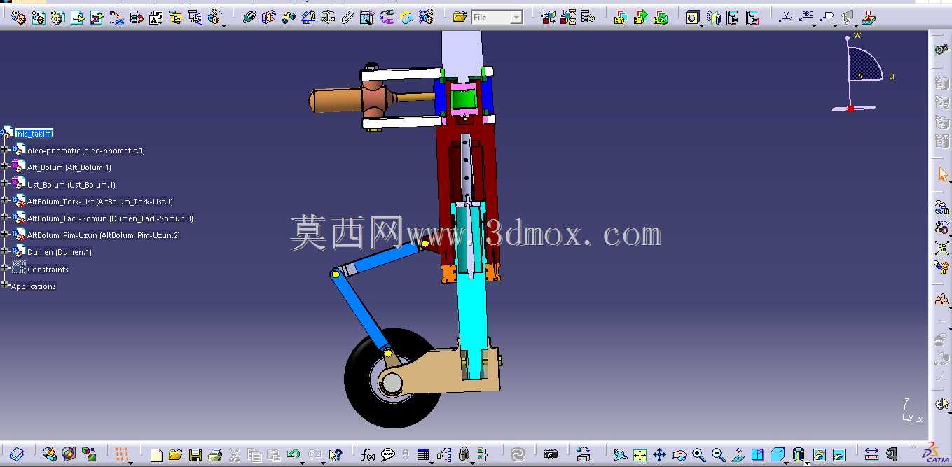 起落架-Oleo气动-方向盘