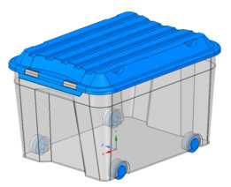 QPLAST 塑料箱 CAJA #35 带轮子和压力锁
