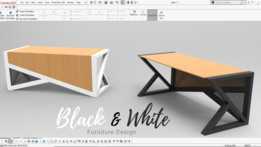 Solid works 家具设计:黑白概念设计