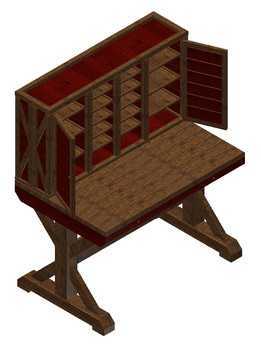 Mohagany和Pine Wood Desk