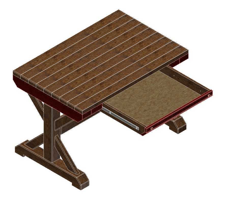 Mohagany和Pine Wood Desk