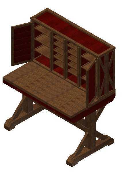 Mohagany和Pine Wood Desk