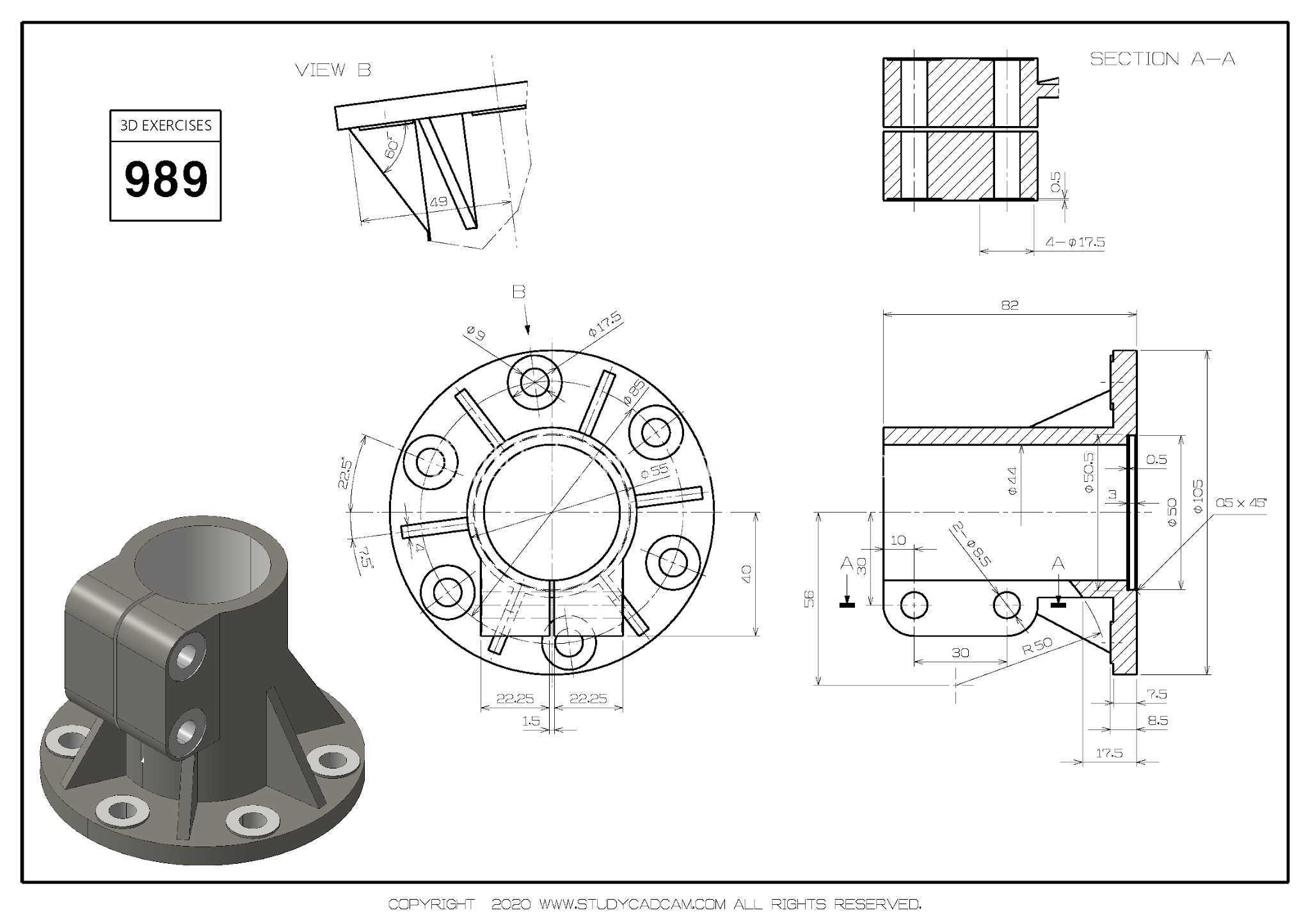 3D CAD ��ϰ PRACTICE 989 (CATIA)