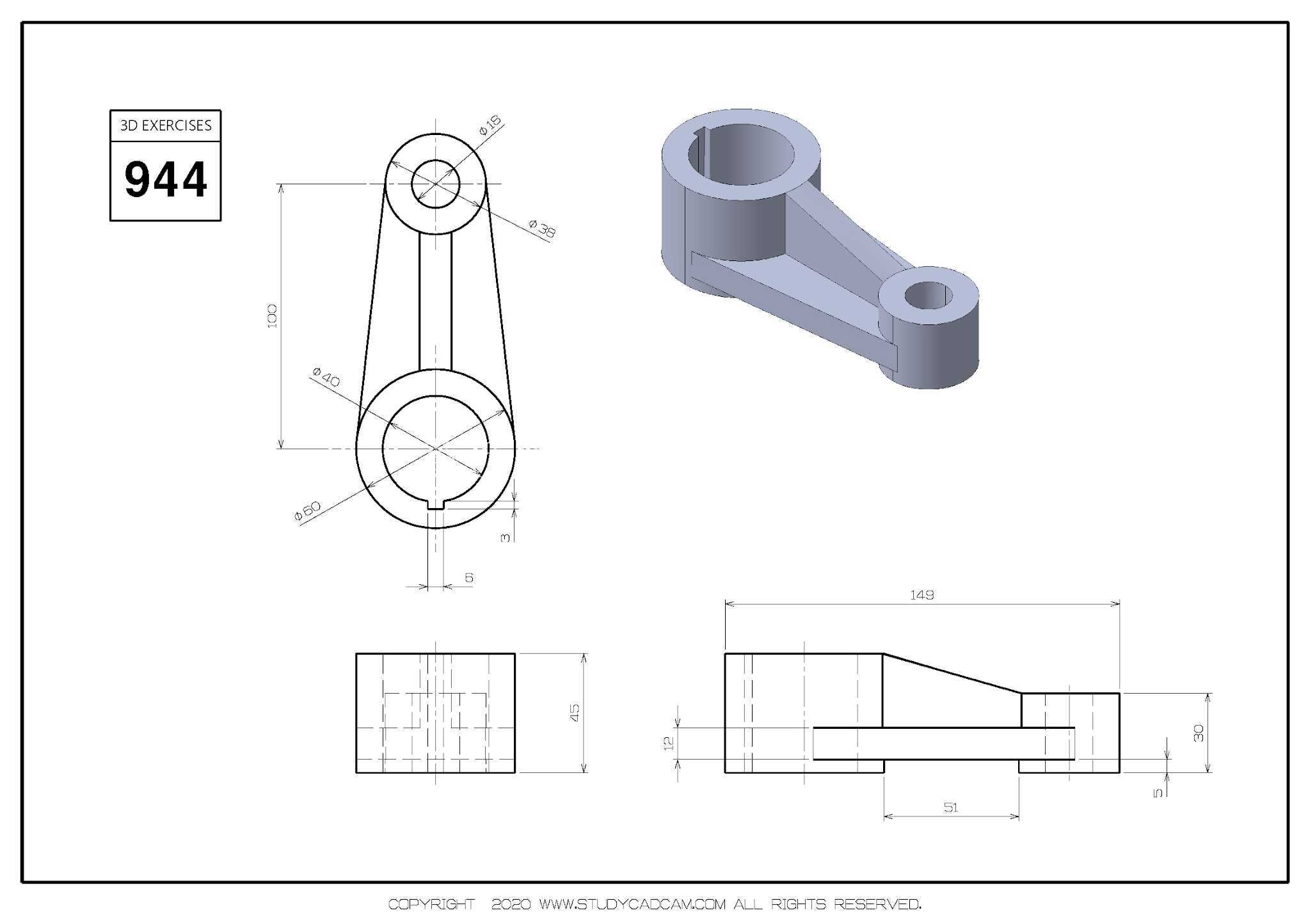 3D CAD ��ϰ PRACTICE 944 (CATIA)